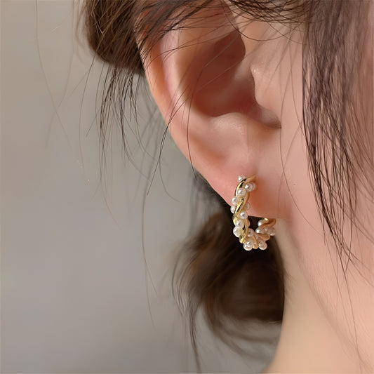 Ellie – Boucles d'Oreilles Perles Torsadées