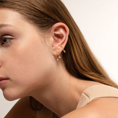 Eden - Petites Boucles d’Oreilles Épingle à Nourrice