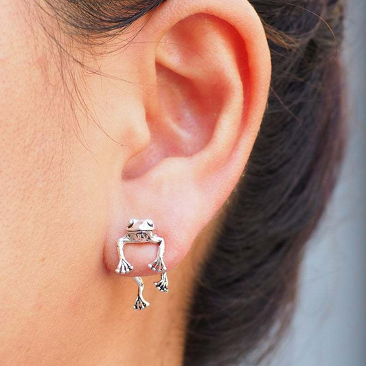 Jolis boucles d'oreilles grenouille flottante - Mini boucles d'oreilles grenouille