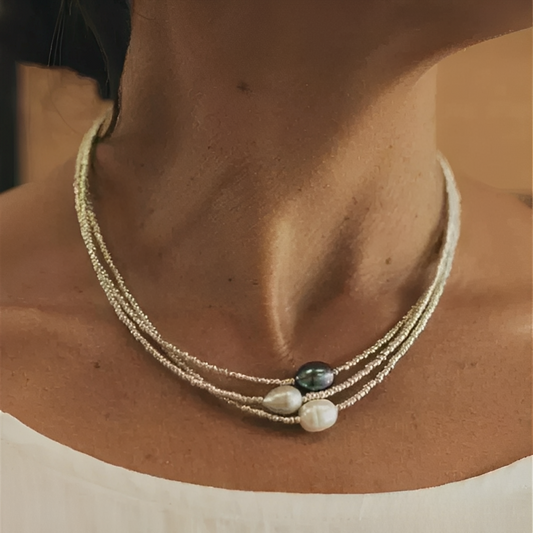 Ameline – Collier Vintage en Perles d’Eau Douce