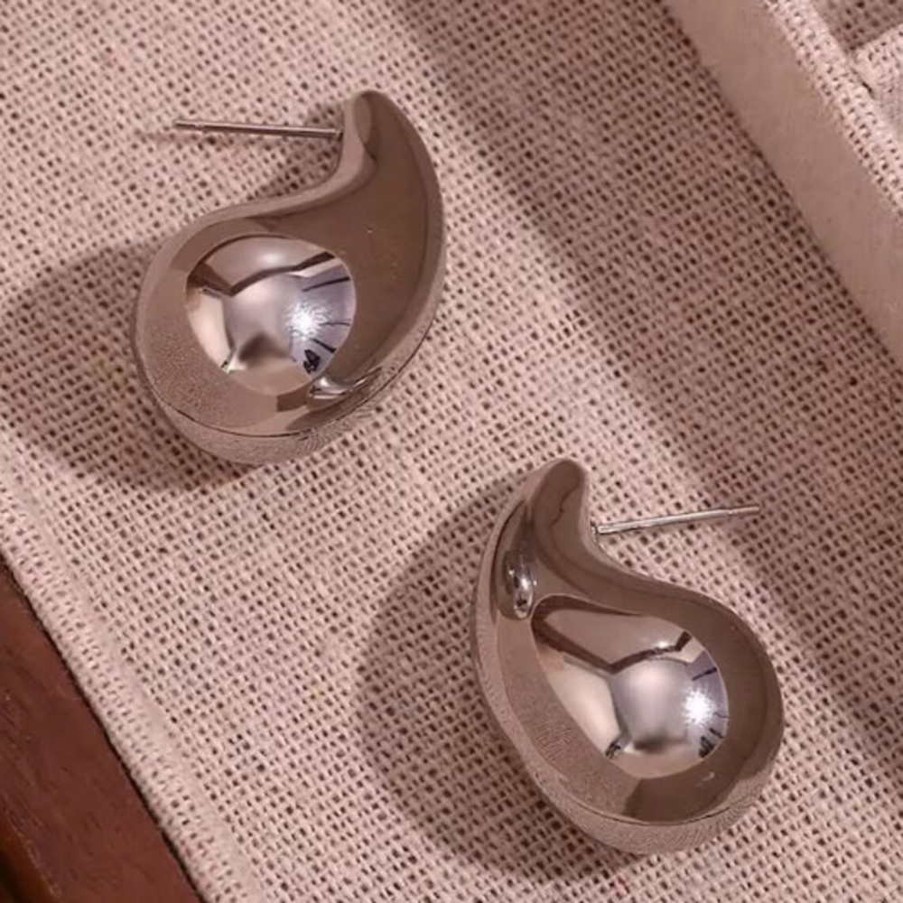 Boucles d'oreilles goutte d'eau chunky - Boucles d'oreilles surdimensionnées dorées