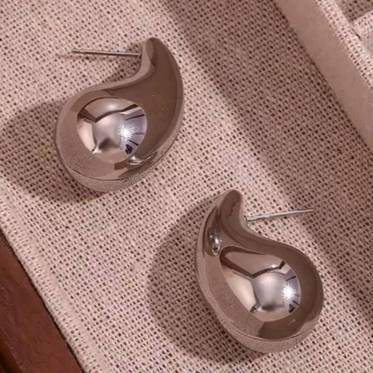 Boucles d'oreilles goutte d'eau chunky - Boucles d'oreilles surdimensionnées dorées