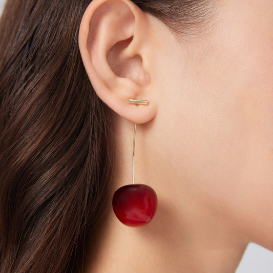 Boucles d'oreilles légères en forme de cerise
