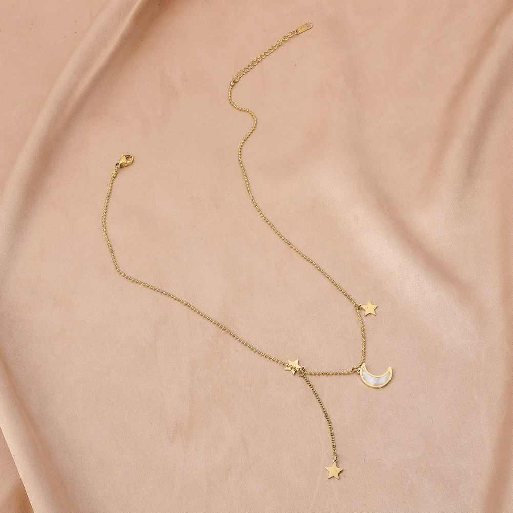 Collier Étoile et Lune - Croissant de Lune