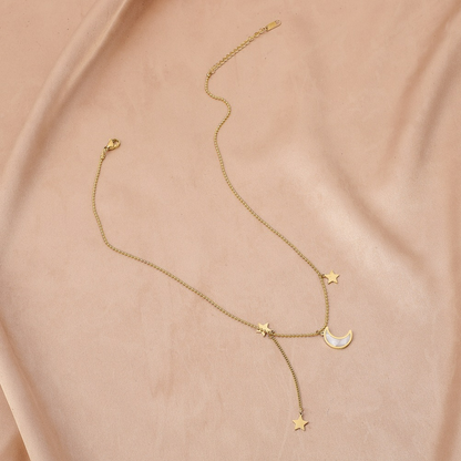 Collier Étoile et Lune - Croissant de Lune
