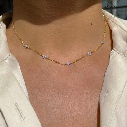 Collier Incrusté Klee CZ - Collier Fleur