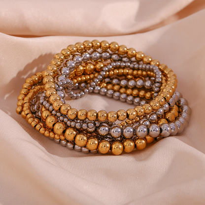Crea - Bracelet métallique empilable Fashion Gold (4mm)