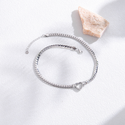 Bracelet Cœur Ouvert Doré
