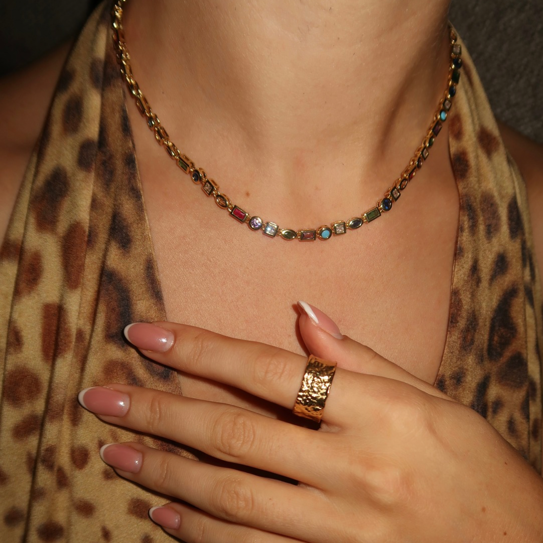 Shane – Bague Anneau Doré Brillante