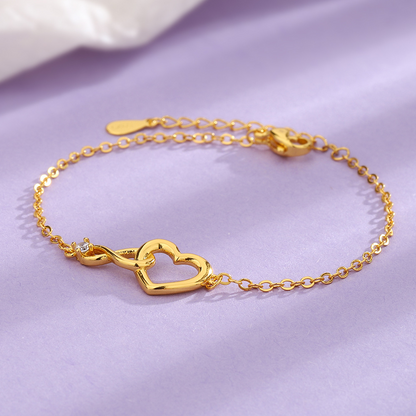Bracelet Infini Cœur - Bracelet délicat en CZ