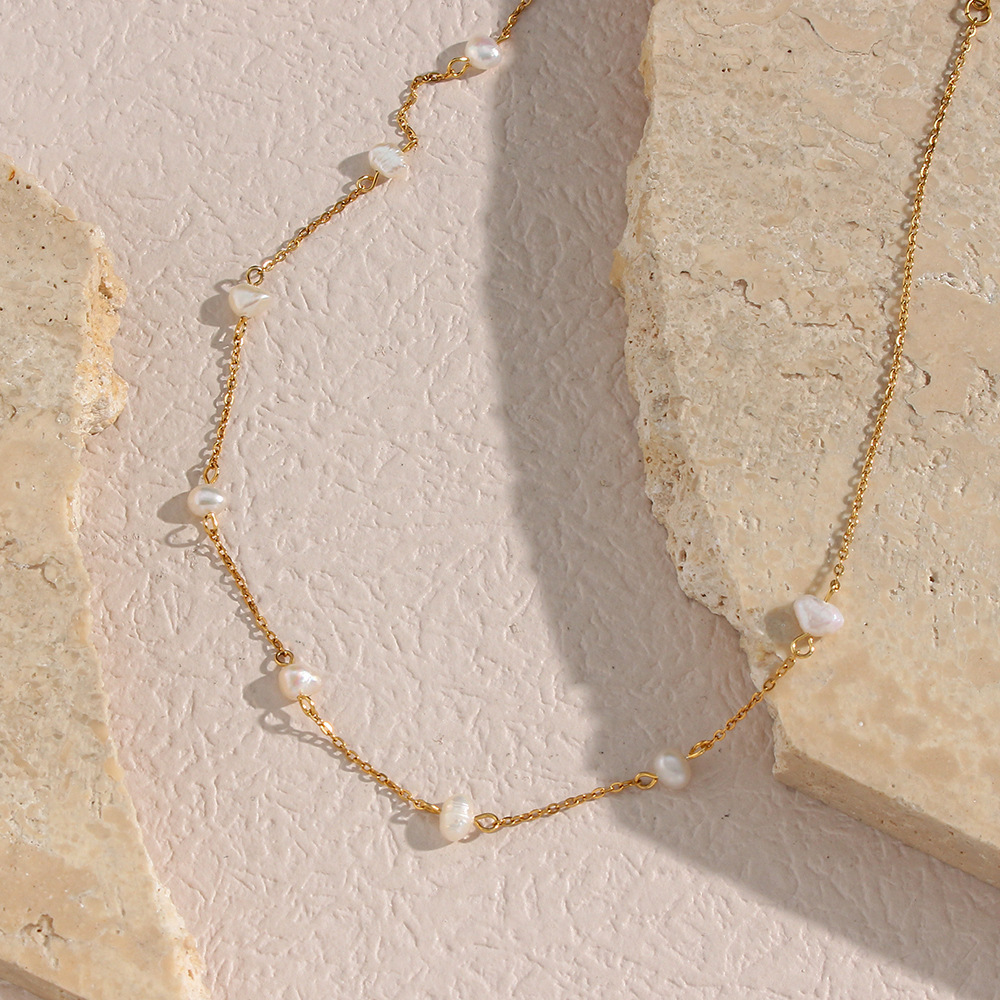 Collier perles dorées - Collier de tous les jours
