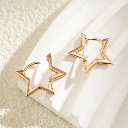 Boucles d'oreilles Huggie Étoile - Anneaux en étoile