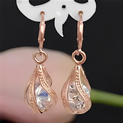 Gwen – Boucles Pendantes en Diamant