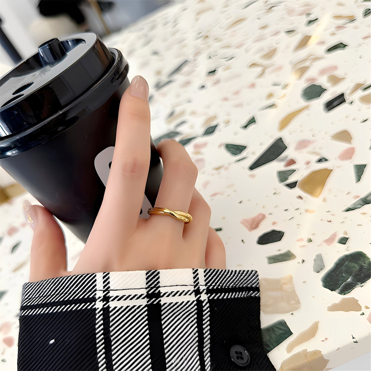 Amaya – Bague Double Anneau Élégante