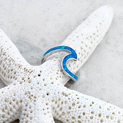 Neri – Bague Vague Argent & Opale