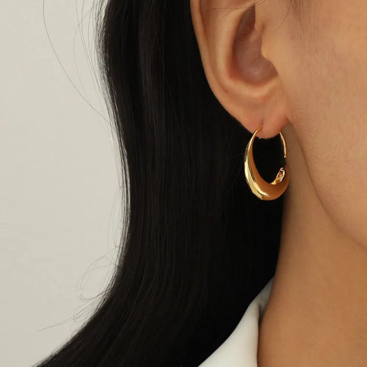 Zeinab – Boucles d’Oreilles Créoles en Or