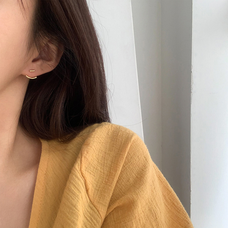 Boucles d'oreilles Hugger pour lobes d'oreilles avec veste en barre