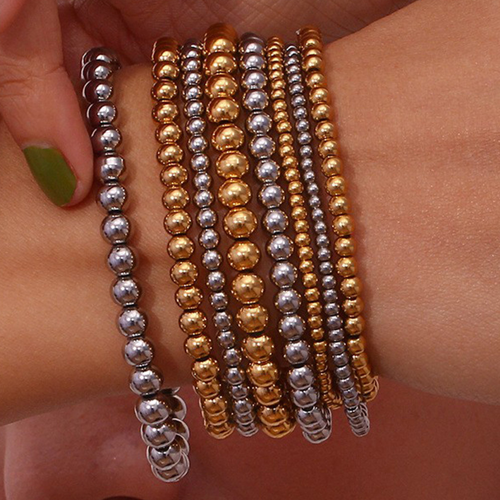 Crea - Bracelet métallique empilable Fashion Gold (4mm)
