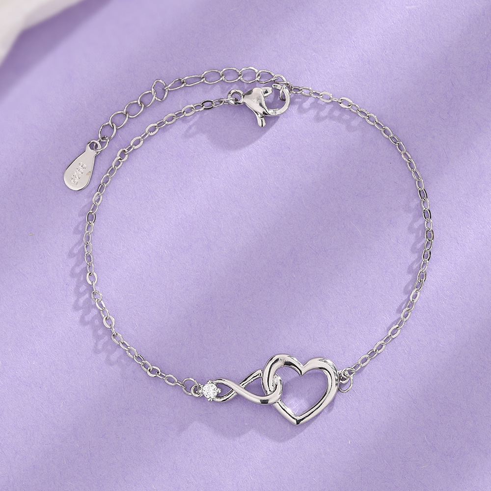 Bracelet Infini Cœur - Bracelet délicat en CZ