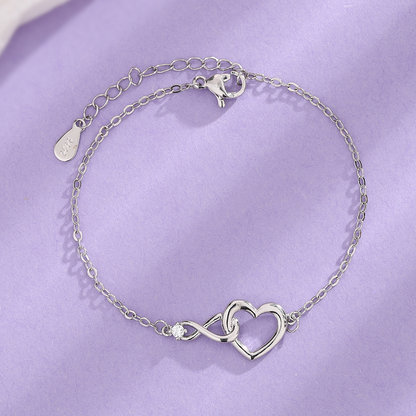 Bracelet Infini Cœur - Bracelet délicat en CZ
