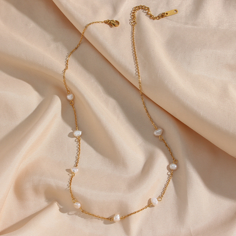 Collier perles dorées - Collier de tous les jours