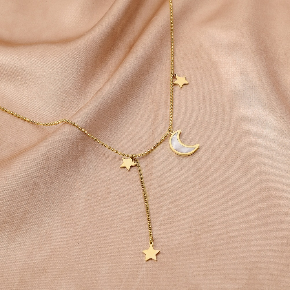 Collier Étoile et Lune - Croissant de Lune