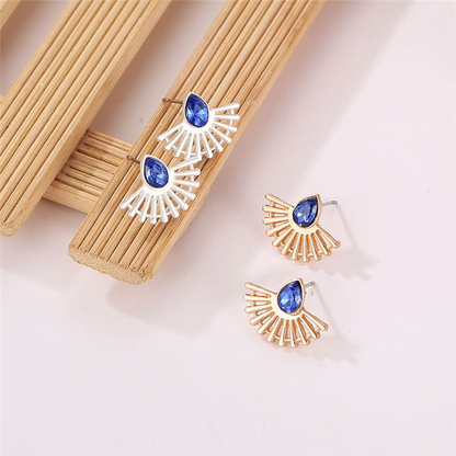 Boucles d'oreilles éventail Art Déco - Boucles d'oreilles bohème