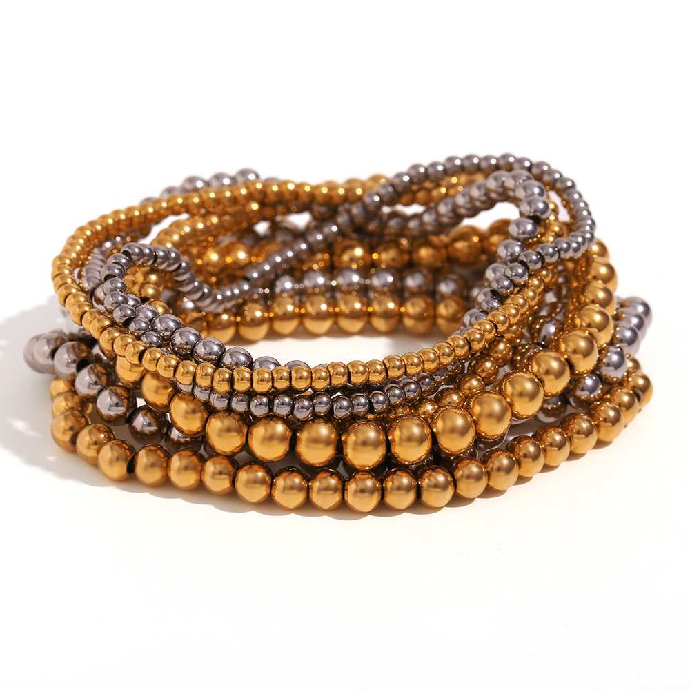 Crea - Bracelet métallique empilable Fashion Gold (4mm)