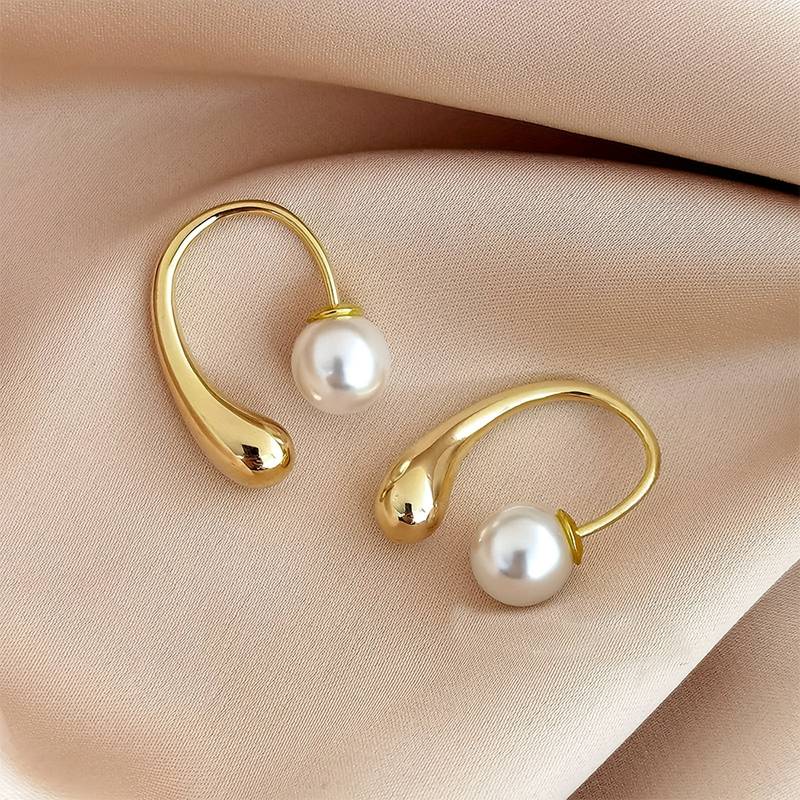 Boucles d'oreilles Goutte d'eau perle - Boucles d'oreilles goutte d'eau avec fermoir en perles
