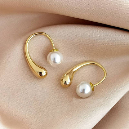 Boucles d'oreilles Goutte d'eau perle - Boucles d'oreilles goutte d'eau avec fermoir en perles