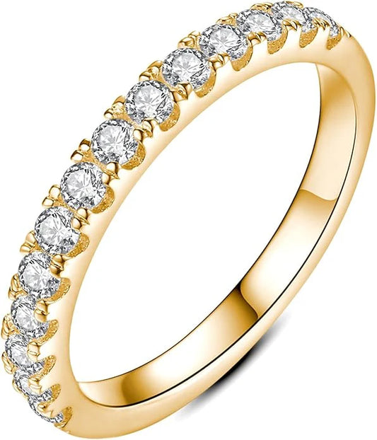 Auriane – Alliance en Moissanite Or 18K