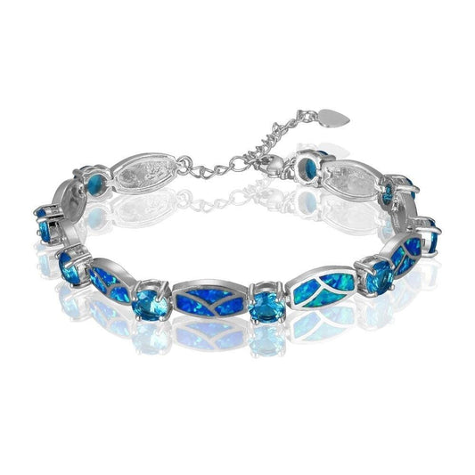 Cora – Bracelet Charme en Opale de Feu