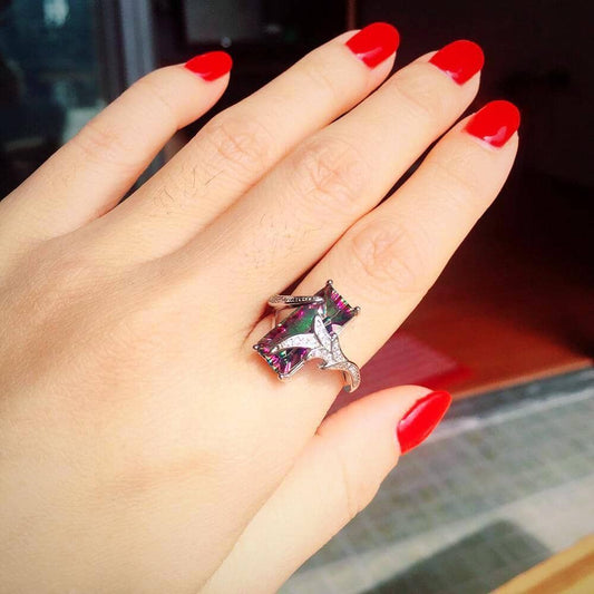 Valerie – Bague Étincelante en Topaze Arcane