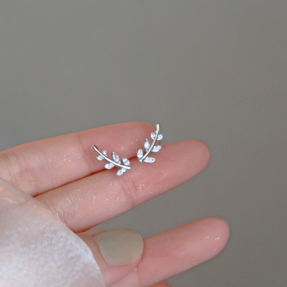 Liana – Boucles d’Oreilles Feuilles Brillantes