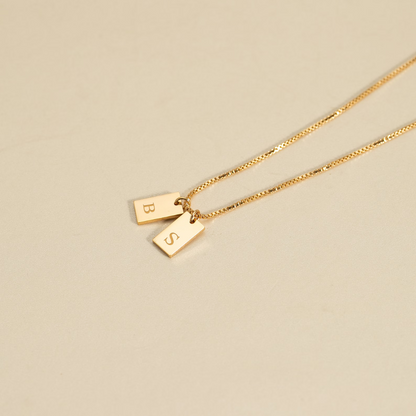 Collier personnalisé avec carte gravée – Collier avec plaque nominative gravée