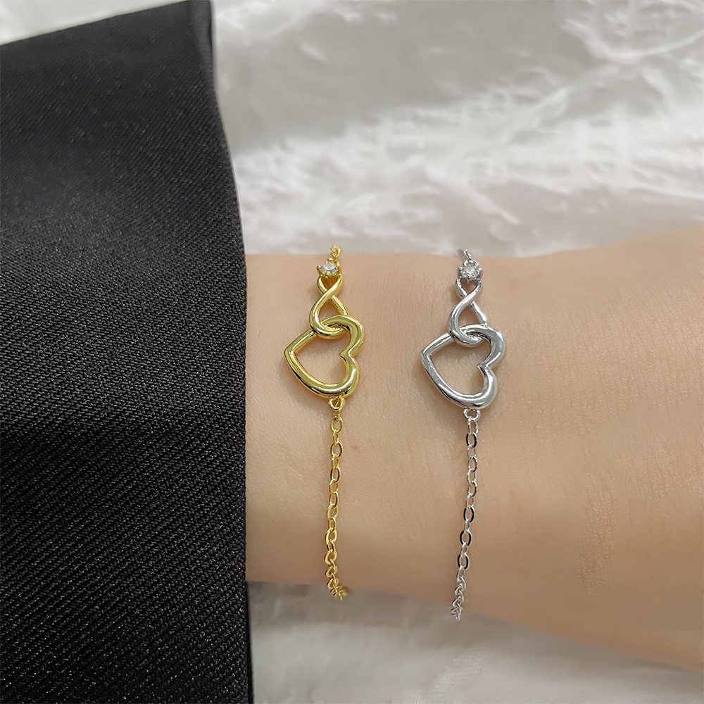 Bracelet Infini Cœur - Bracelet délicat en CZ