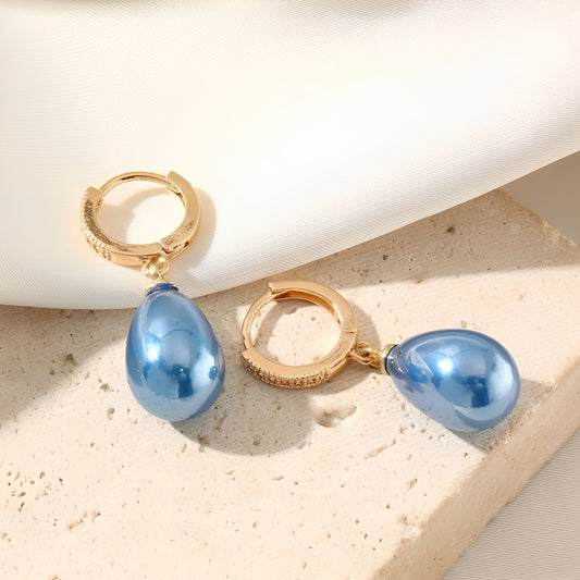 Mariz – Boucles Perle Bleue Océan