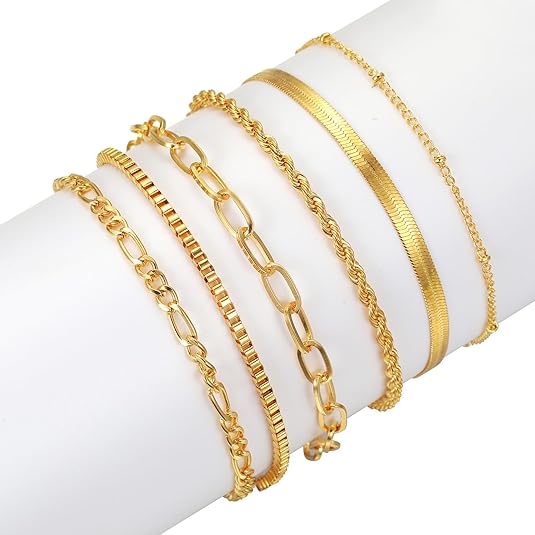 Paige – Ensemble de 6 Bracelets Multi-Couches
