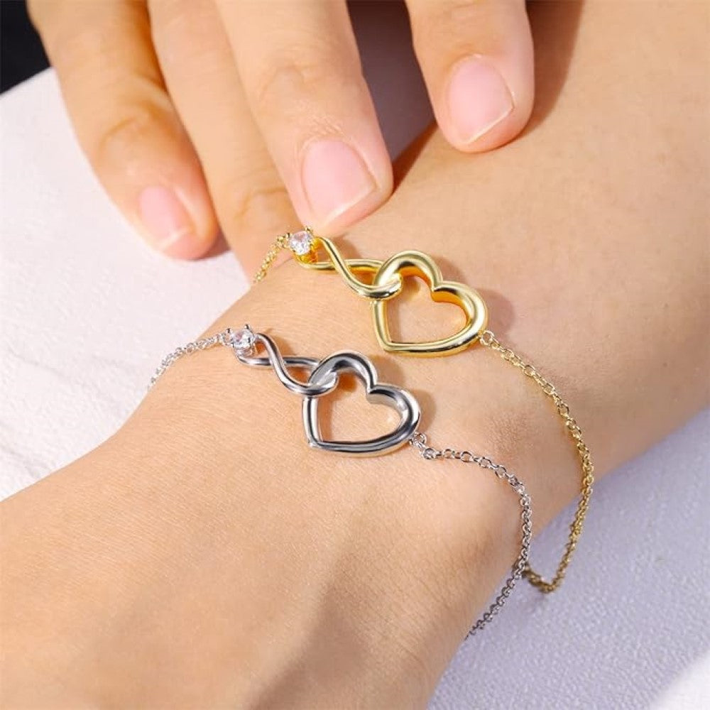 Bracelet Infini Cœur - Bracelet délicat en CZ