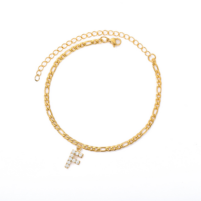 Bracelet de cheville Love Initial - Avec votre initiale