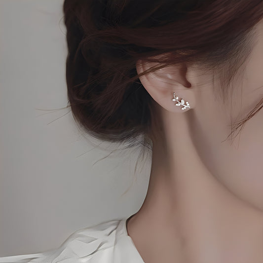 Liana – Boucles d’Oreilles Feuilles Brillantes