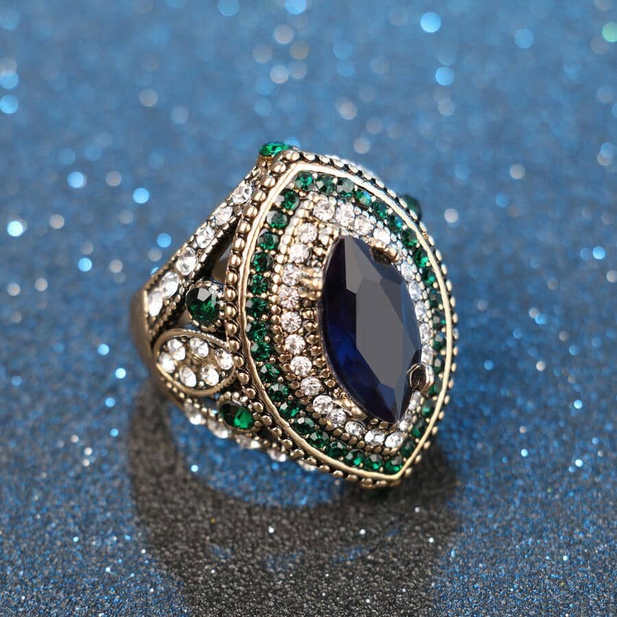 Dianora – Bague Mosaïque en Saphirs
