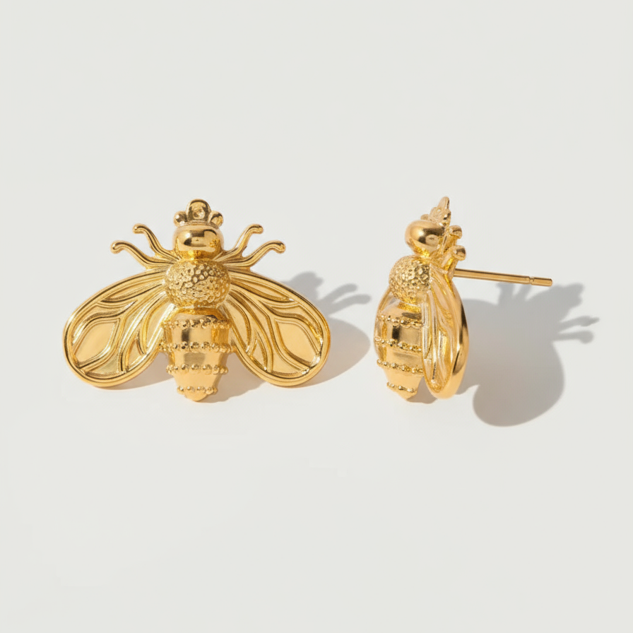 Charlotte – Mini Boucles d'Oreilles Abeille