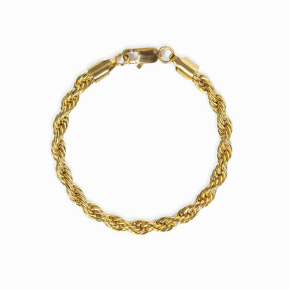 Raya – Bracelet Chaîne Corde Doré