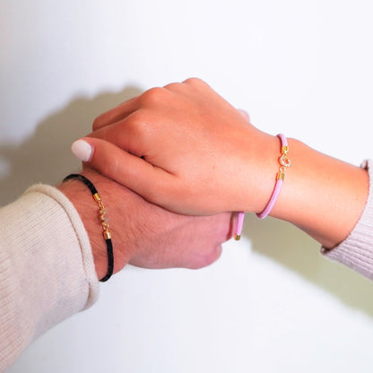 Calla – Bracelet Initiale Gravée Ajustable