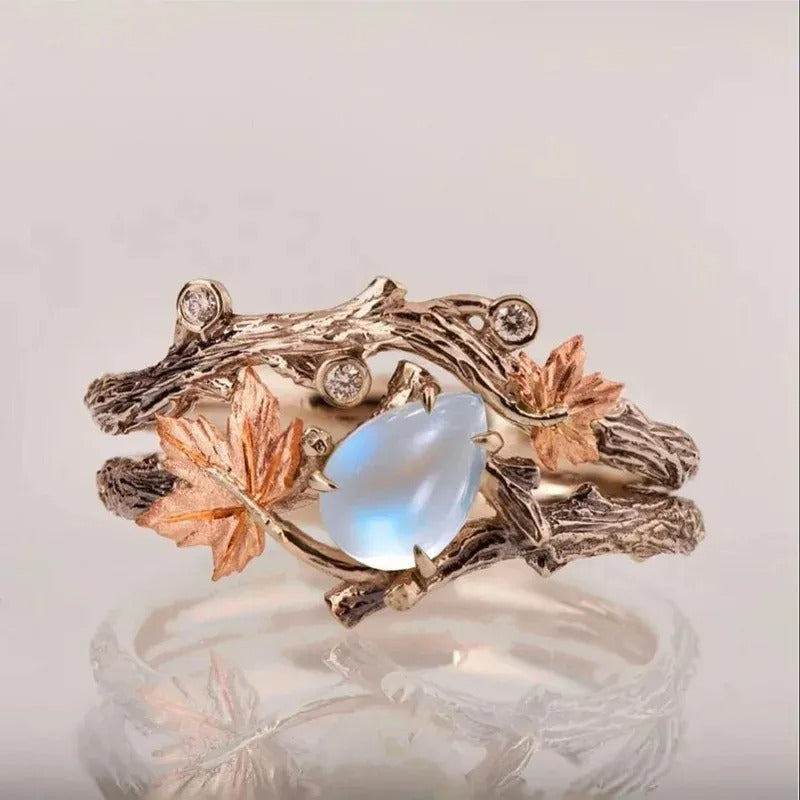 Ysia – Bague Pierre de Lune au Style Naturel