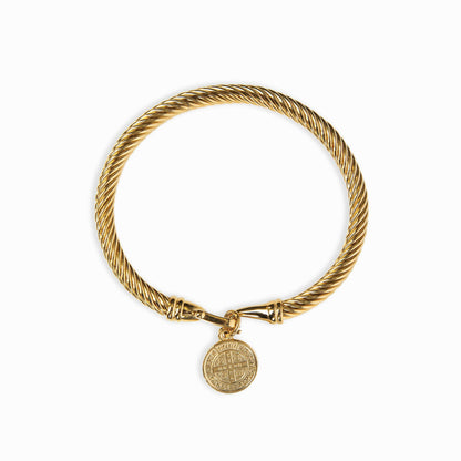 Shane – Bracelet Orné d’un Pendentif Pièce Dorée