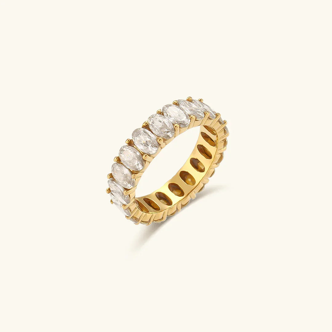 Antoinette – Bague Dorée Solstice Diamanté
