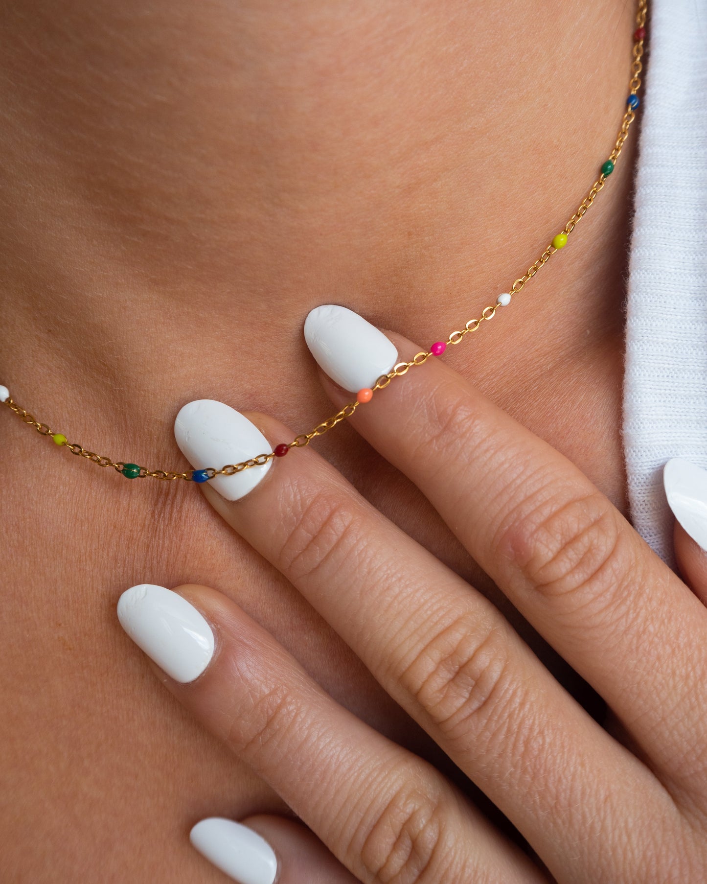 Alba - Collier Arc-en-ciel et Or