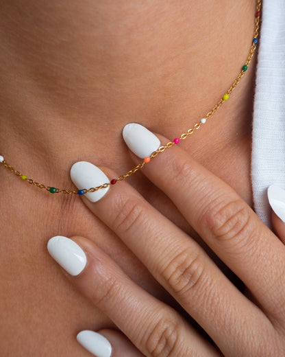 Alba - Collier Arc-en-ciel et Or